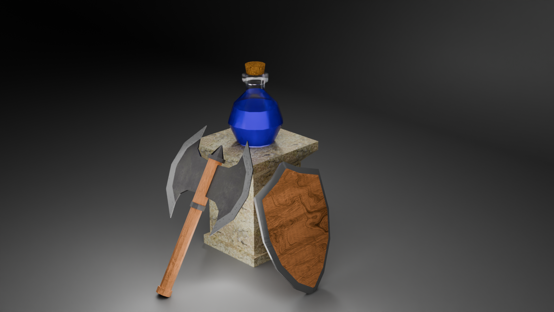 Sword, Shield and Potion Set
