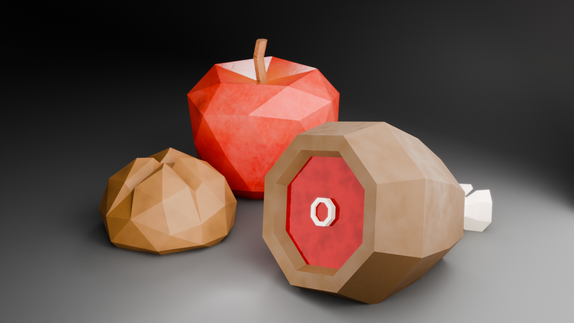 Low Poly Food Props
